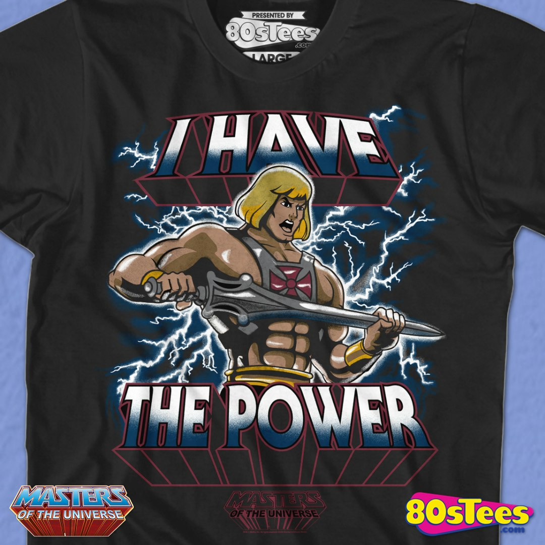 Masters Of The Universe He-Man I Have The Power Licensed Adult T-Shirt